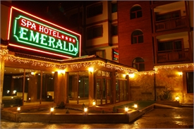 Emerald hotel at night