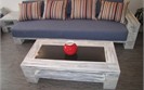 Sofa in living room - sleeps one adult