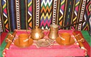 Traditional tray for serving coffee
