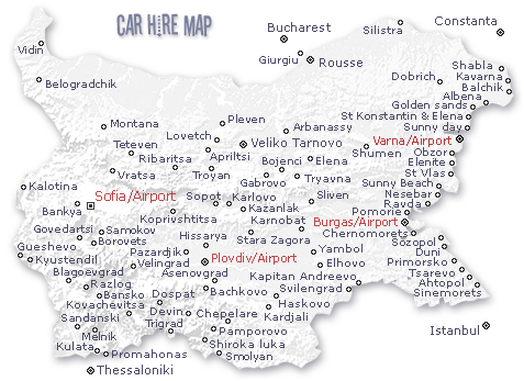 Bulgaria car rental map