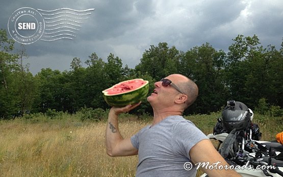 Watermelon shot-put