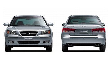 Front- und Ruckansicht » 2007 Hyundai Sonata