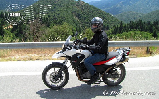 Andy on the road to Meteora, Greece