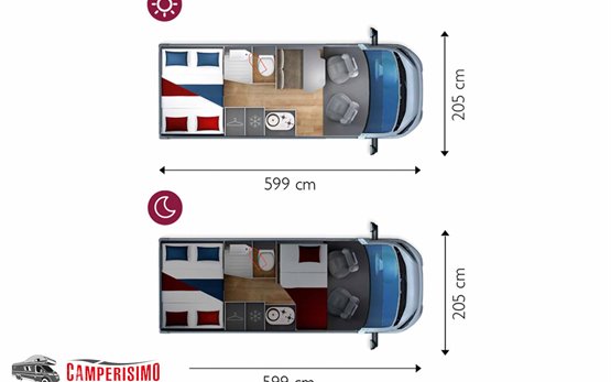 Alquiler de autocaravana Giottiline PLA Sienna 330 - Interior