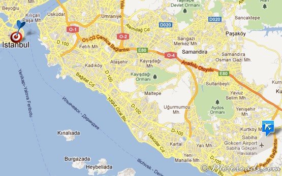 Map of Istanbul Sabiha Gokcen Airport