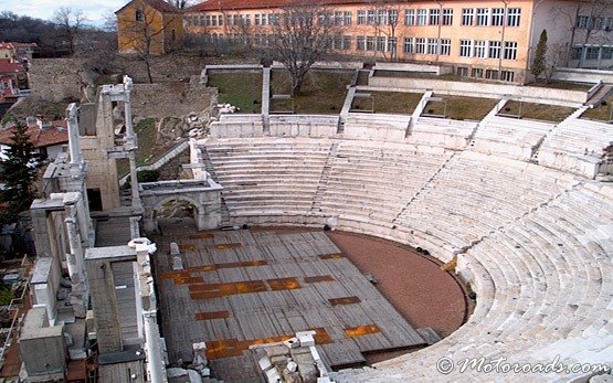 Anfiteatro romano, casco antiguo de Plovdiv