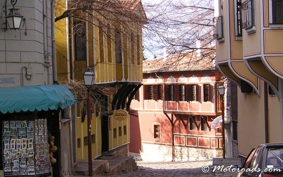 Straße in der Altstadt von Plovdiv