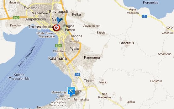 Thessaloniki Airport Map