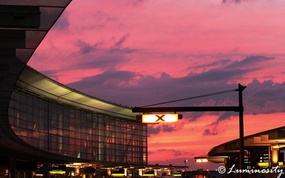 Toronto Airport on Sunset