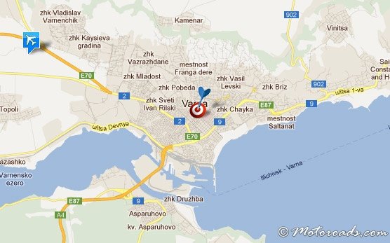 Varna Airport Map