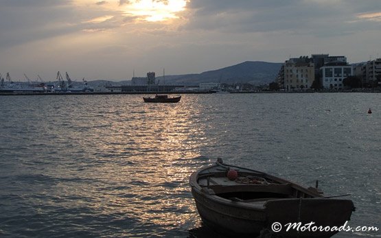 Volos Harbour on Sunset