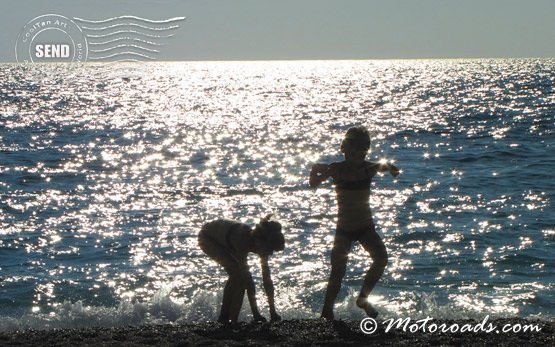 Children playing on the beach