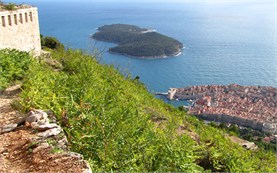 Dubrovnik - fortifications on top of the hill