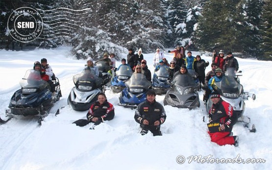 Guided snowmobile tours in Borovets resort