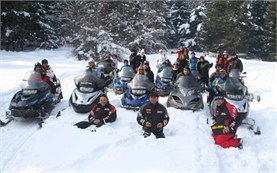 Guided snowmobile tours in Borovets resort