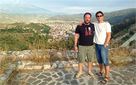 Hagai and Dimi - on top of Berat 