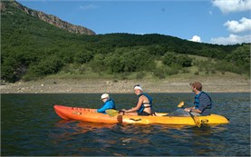 Lake kayaking in Bulgaria