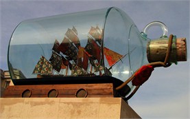 London - Nelson`s Ship in a Bottle at the Greenwich Maritime