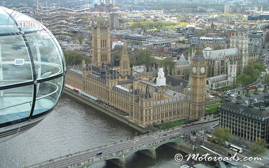 Лондон - парламент - вид с London Eye