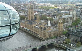 Лондон - парламент - вид с London Eye