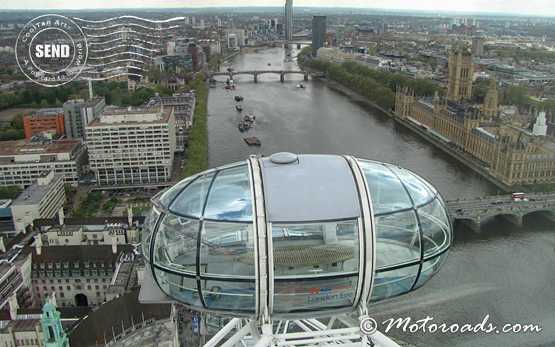 Лондон - вид в сторону моста Ламбете и Вауксгол 