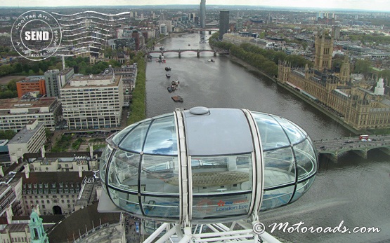 London - view toward Lambeth and Vauxhaul bridge