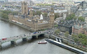 London - Westminster bridge in Spring