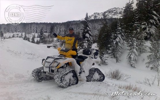 People participating in snowmobile adventures