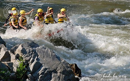 Rafting in fast waters in Bulgaria