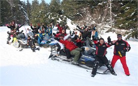 Snowmobile tours in Bansko winter resort