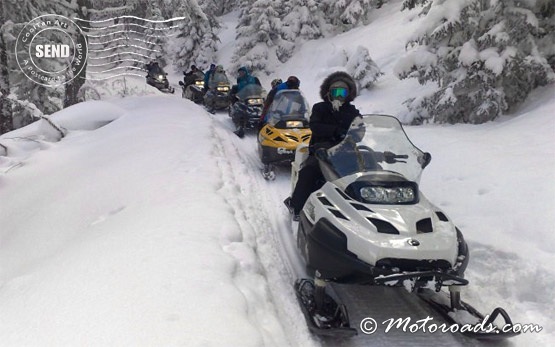 Snowmobiling in Borovec