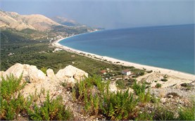 View on the road to Sarande, Albania