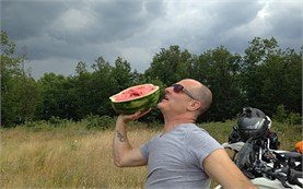 Watermelon shot-put