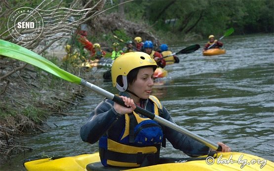 Women kayaking in Bulgaria